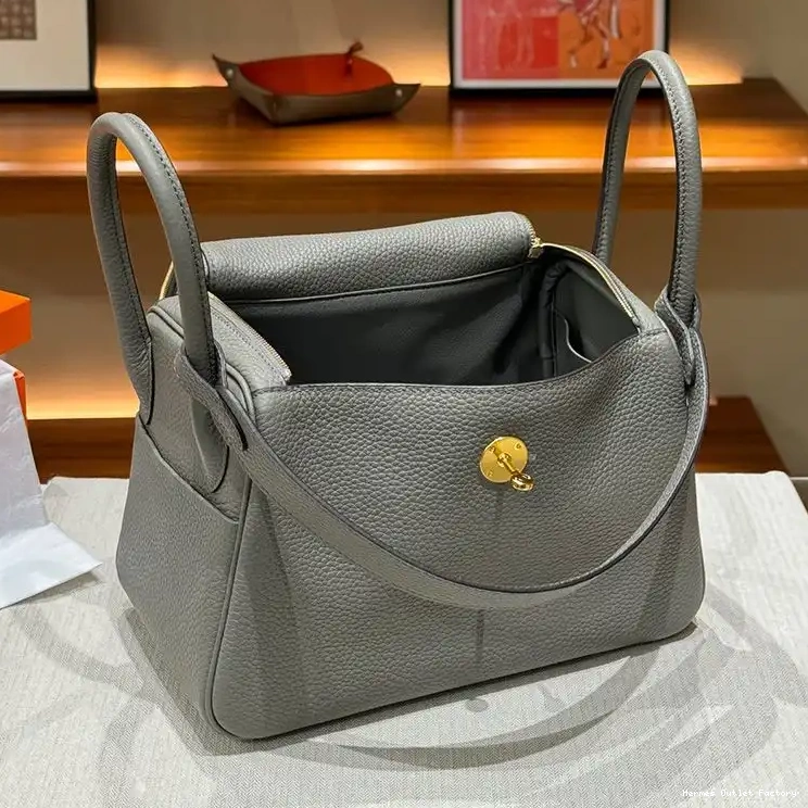 Cheap In Clemence Lindy Hermes Gold Bag Khaki Hardware Leather 0418